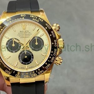 QF Factory ‘counterweight 140g’ Rolex Daytona 126518LN-0012 40mm Yellow Gold Rubber Strap Champagne Dial