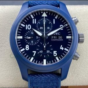 VVS Factory IWC Pilot Chronograph Top Gun IW389404 42mm Ceramic Rubber Strap Arabic Numerals Blue Dial 4 bbb86c39 d715 4cfb a2de a4e7e8339eaf Clean Factory Watch