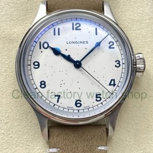 VC Factory Longines Heritage L28194932 38.5mm Steel Calf skin Strap Arabic Numerals White Dial 7 Clean Factory Watch