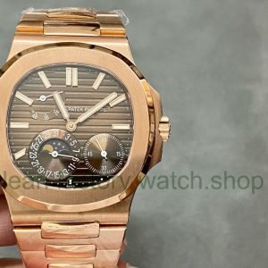 Patek Philippe Modified and customized Nautilus 5712 18k gold plated Brown Dial 1 Clean Factory Watch