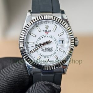 ZF Factory CounterWeight Rolex Sky Dweller 336239 0003 42mm White Gold OysterFlex White Dial 8 Clean Factory Watch