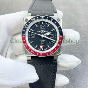 BRF Factory Bell Ross BR03 GMT BR0393 BL STSCA Black Dial 9 Clean Factory Watch