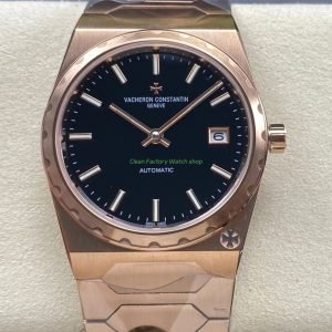 VC Factory Vacheron Constantin Historiques 222 Full Rose Gold Black Dial 1 Clean Factory Watch